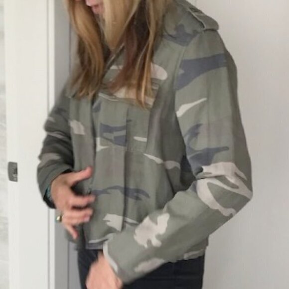 RAILS lightweight jacket faded camo pattern sage soft lyocell linen blend  SP - Picture 3 of 16